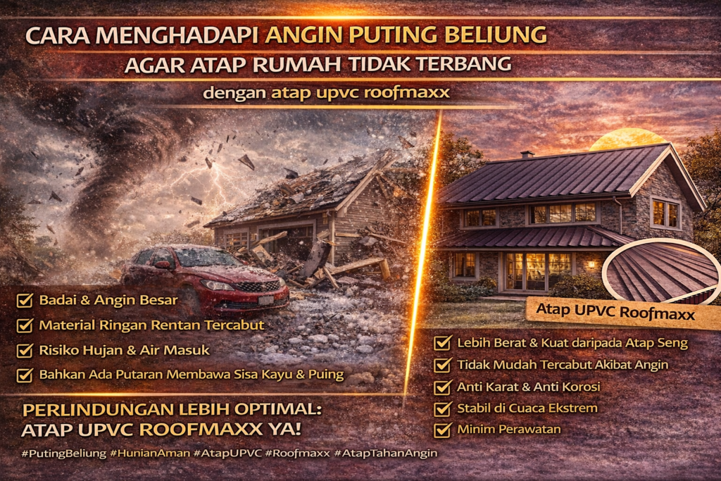 Cara Menghadapi Angin Puting Beliung Agar Atap Rumah Tidak Terbang