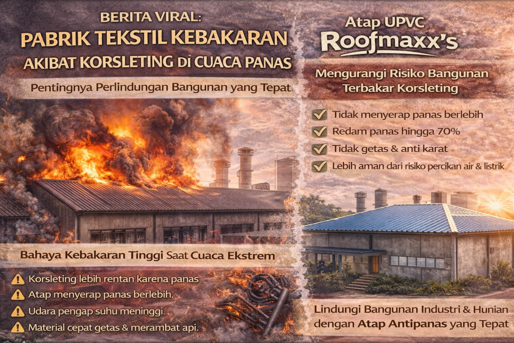 Berita Viral: Pabrik Tekstil Kebakaran Akibat Korsleting di Cuaca Panas – Pentingnya Perlindungan Bangunan yang Tepat