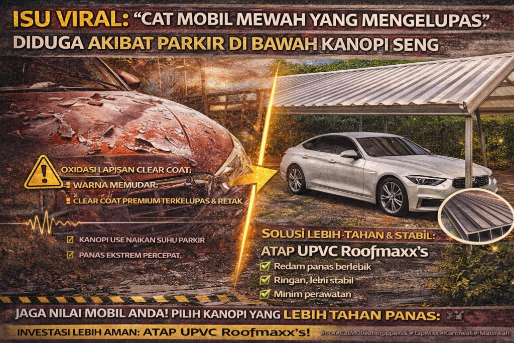 Isu Viral: “Cat Mobil Mewah Mengelupas” Diduga Akibat Parkir di Bawah Kanopi Seng