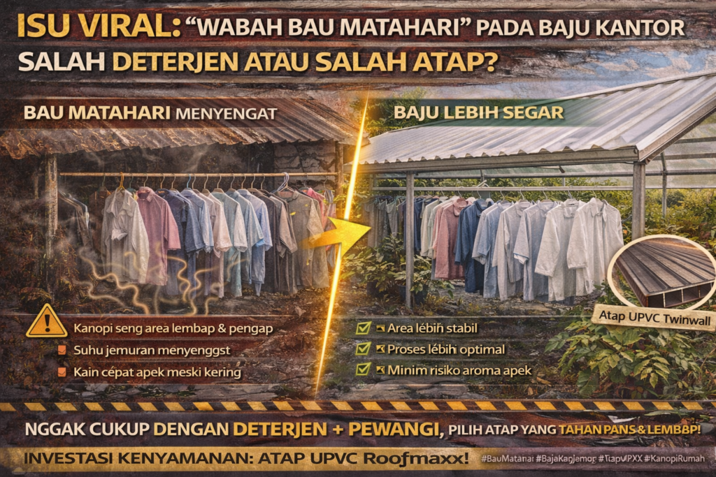 Isu Viral “Wabah Bau Matahari” pada Baju Kantor – Salah Deterjen atau Salah Atap?