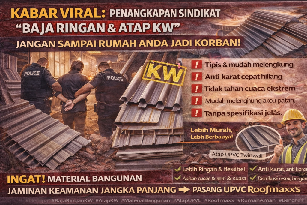 Kabar Viral: Penangkapan Sindikat “Baja Ringan & Atap KW” – Jangan Sampai Rumah Anda Jadi Korban