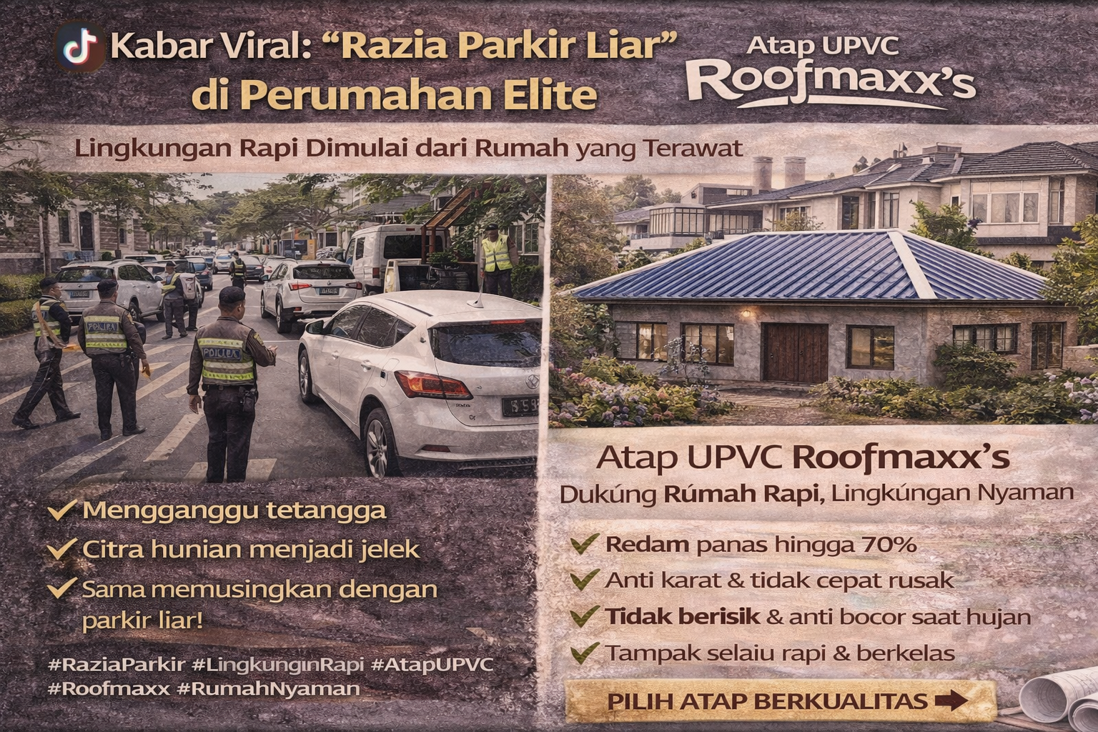 Kabar Viral: “Razia Parkir Liar” di Perumahan Elite – Lingkungan Rapi Dimulai dari Rumah yang Terawat