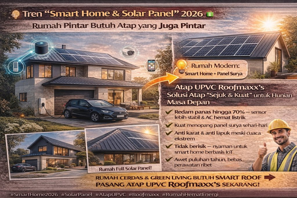 Tren “Smart Home & Solar Panel” 2026 – Rumah Pintar Butuh Atap yang Juga Pintar