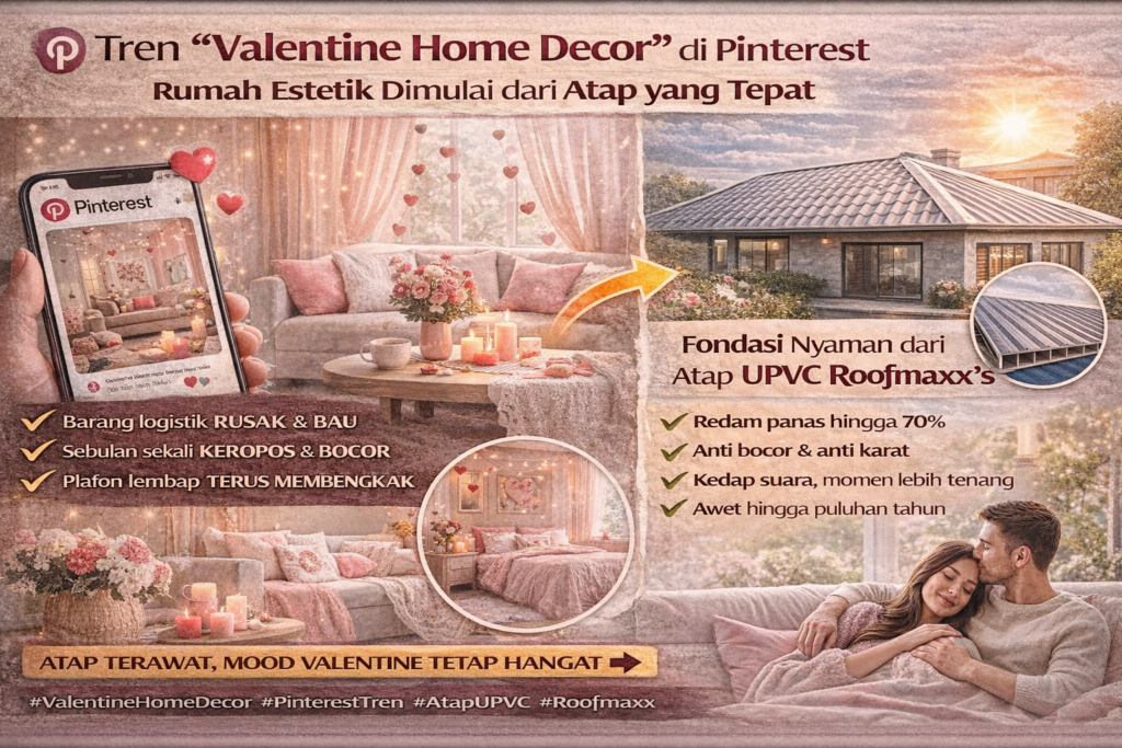 Tren “Valentine Home Decor” di Pinterest — Rumah Estetik Dimulai dari Atap yang Tepat