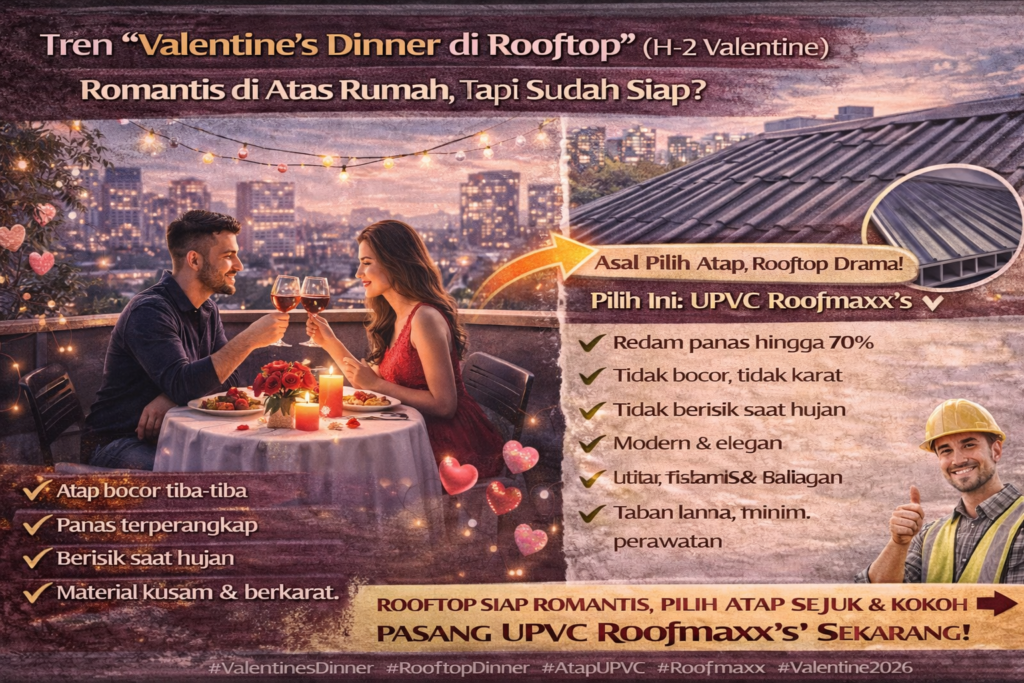Tren “Valentine’s Dinner di Rooftop” (H-2 Valentine) Romantis di Atas Rumah, Tapi Sudah Siap?