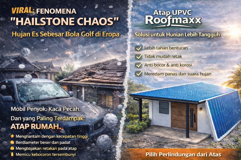 Viral: Fenomena “Hailstone Chaos” — Hujan Es Sebesar Bola Golf di Eropa
