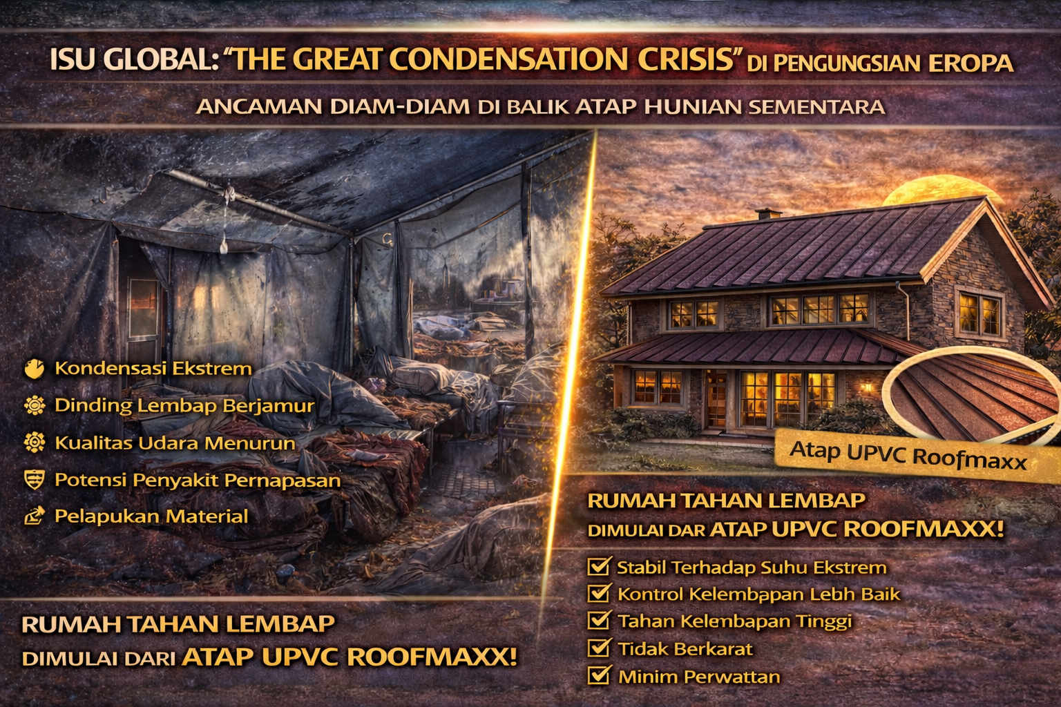 Isu Global: “The Great Condensation Crisis” di Pengungsian Eropa – Ancaman Diam-Diam di Balik Atap Hunian Sementara