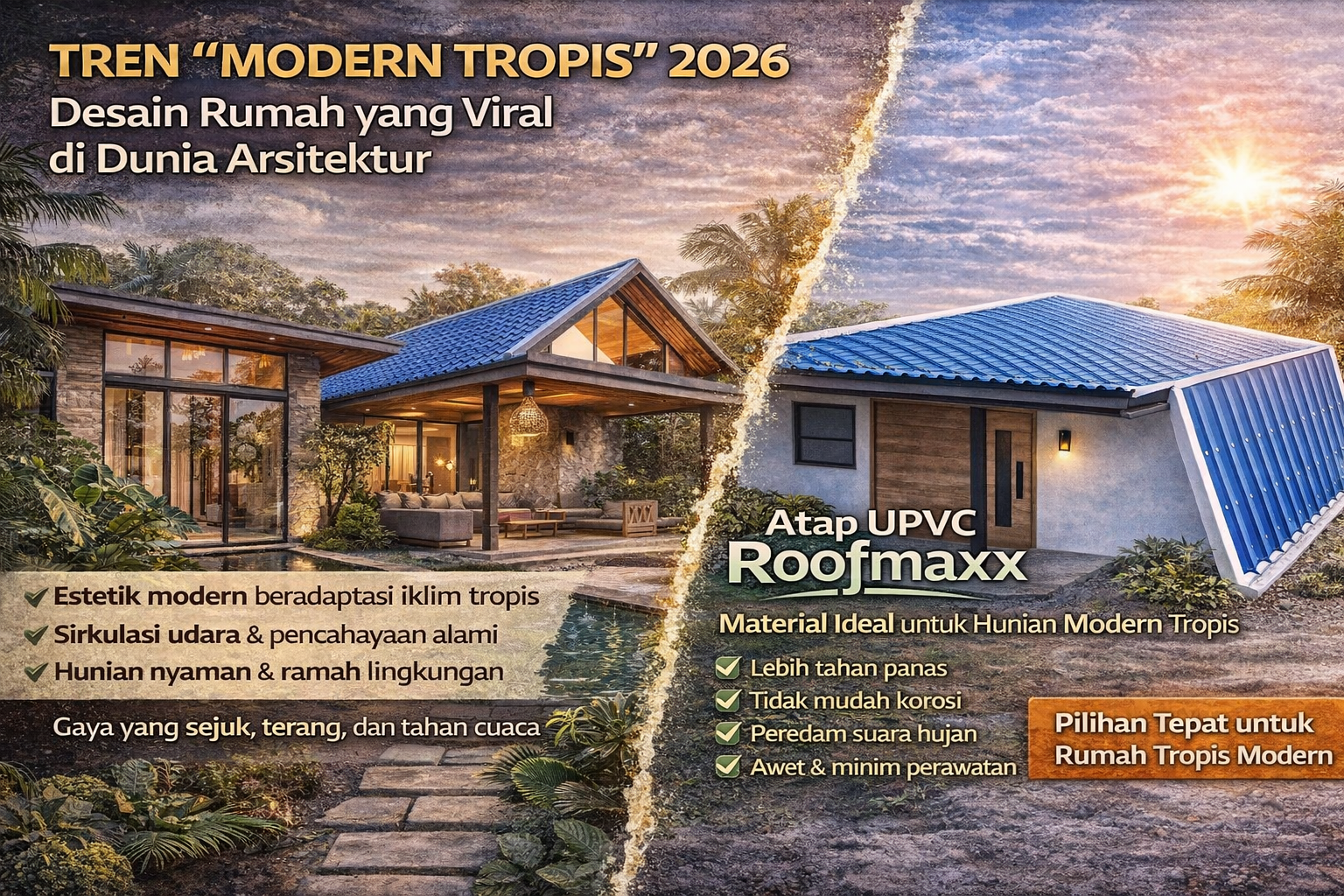 Tren “Modern Tropis” 2026: Desain Rumah yang Semakin Viral di Dunia Arsitektur