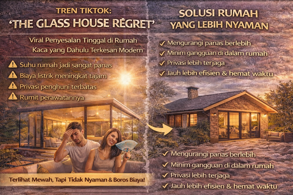 Tren TikTok: “The Glass House Regret” — Ketika Rumah Kaca Terlihat Indah, Tapi Tidak Nyaman