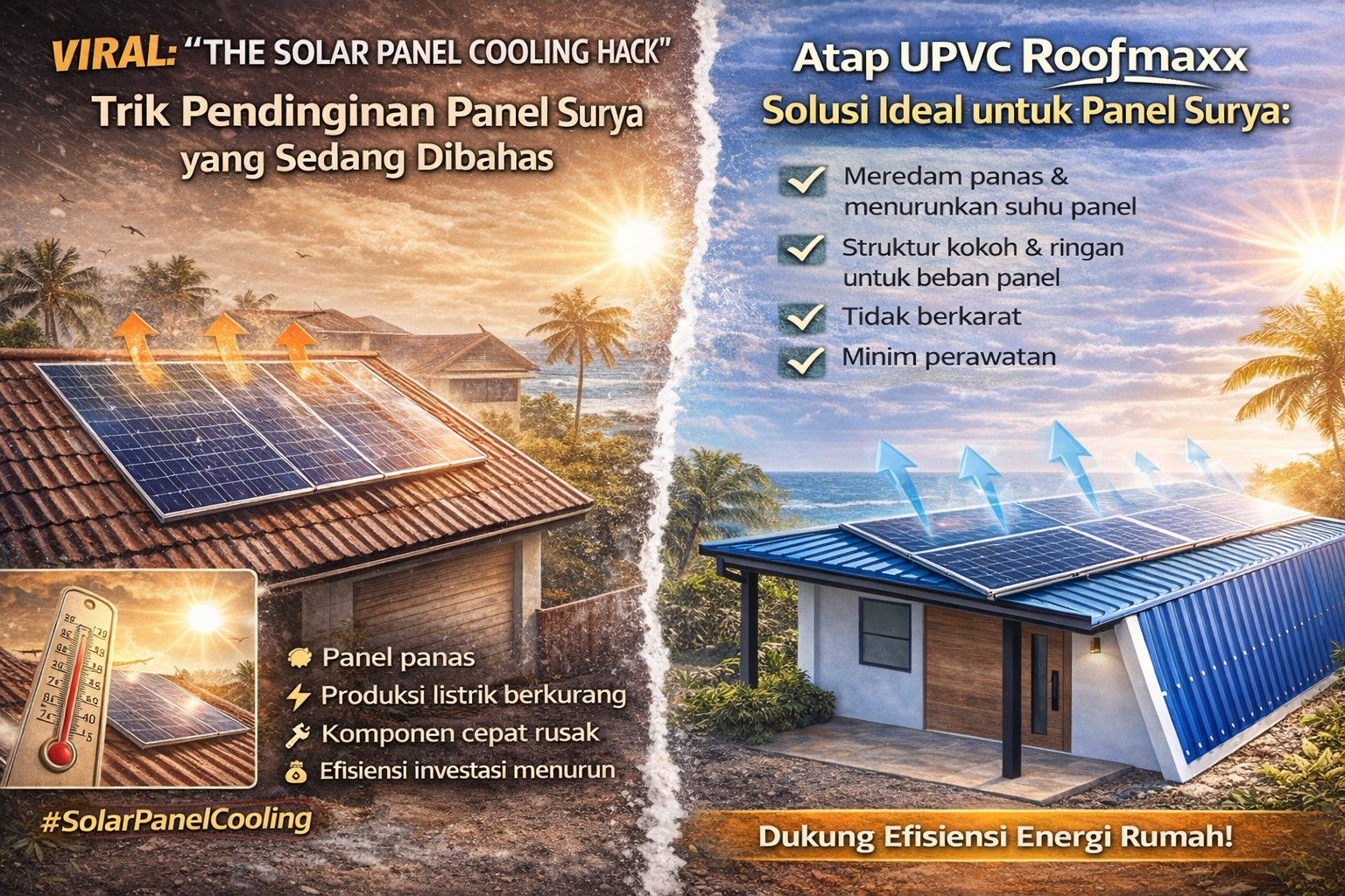 Viral: “The Solar Panel Cooling Hack” – Trik Pendinginan Panel Surya yang Sedang Dibahas