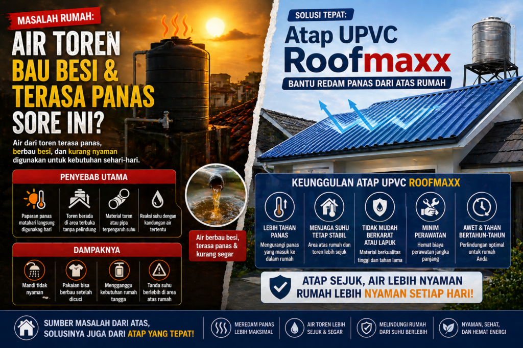 Kabar Hunian: Air Toren Bau Besi & Terasa Panas Sore Ini, Ini Penyebabnya