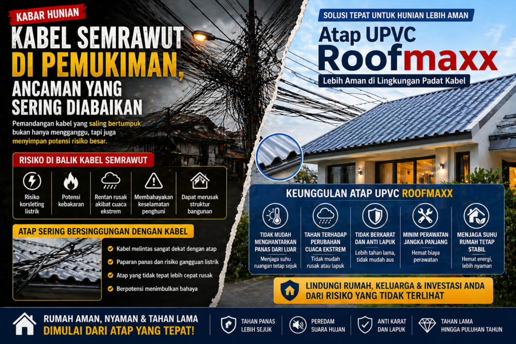 Kabar Hunian: Kabel Semrawut di Pemukiman, Ancaman yang Sering Diabaikan