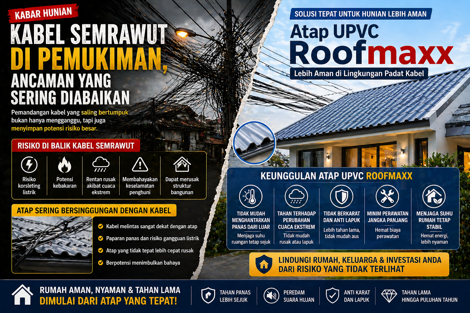 Kabar Hunian: Kabel Semrawut di Pemukiman, Ancaman yang Sering Diabaikan