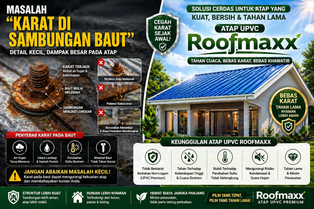 Masalah “Karat di Sambungan Baut”: Detail Kecil, Dampak Besar pada Atap