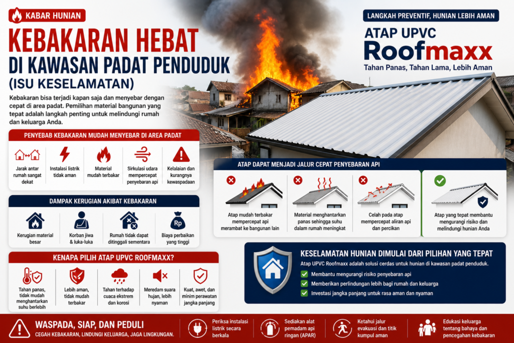 Kabar Hunian: Kebakaran di Kawasan Padat Penduduk, Ancaman Nyata yang Perlu Diwaspadai