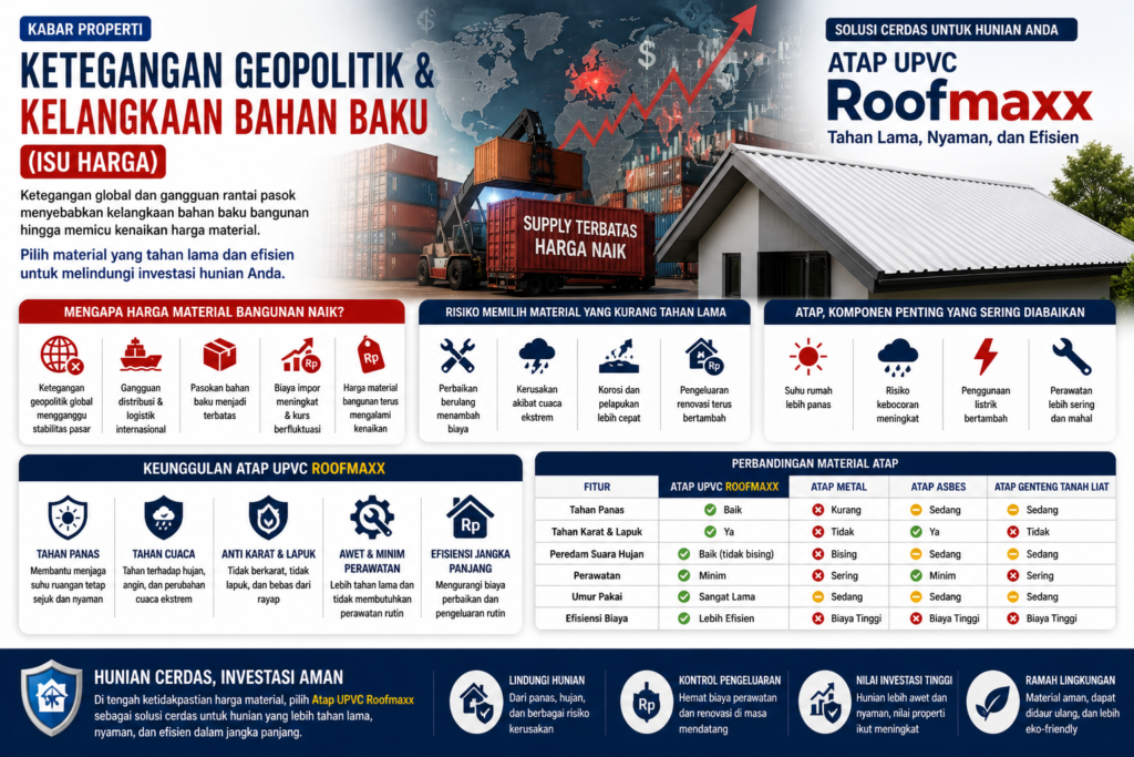 Kabar Properti: Ketegangan Geopolitik Picu Kelangkaan Bahan Baku Bangunan