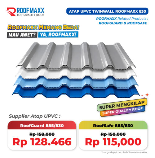Atap uPVC Roofguard Twinwall Classic LE 830mm – Roofmaxx