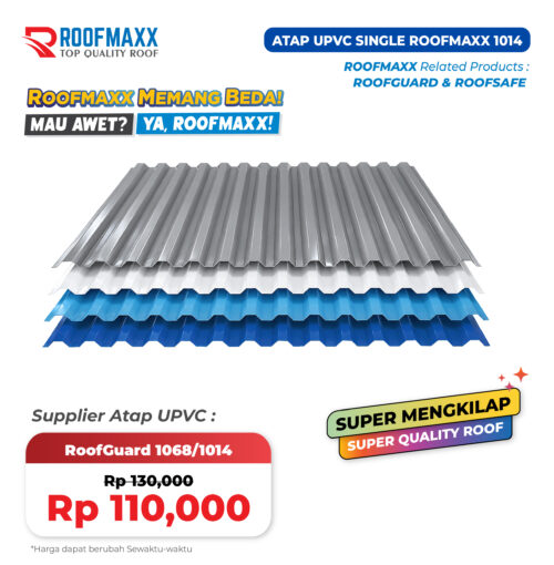 Atap uPVC Roofguard Greca Single Layer LE 1014mm – Roofmaxx