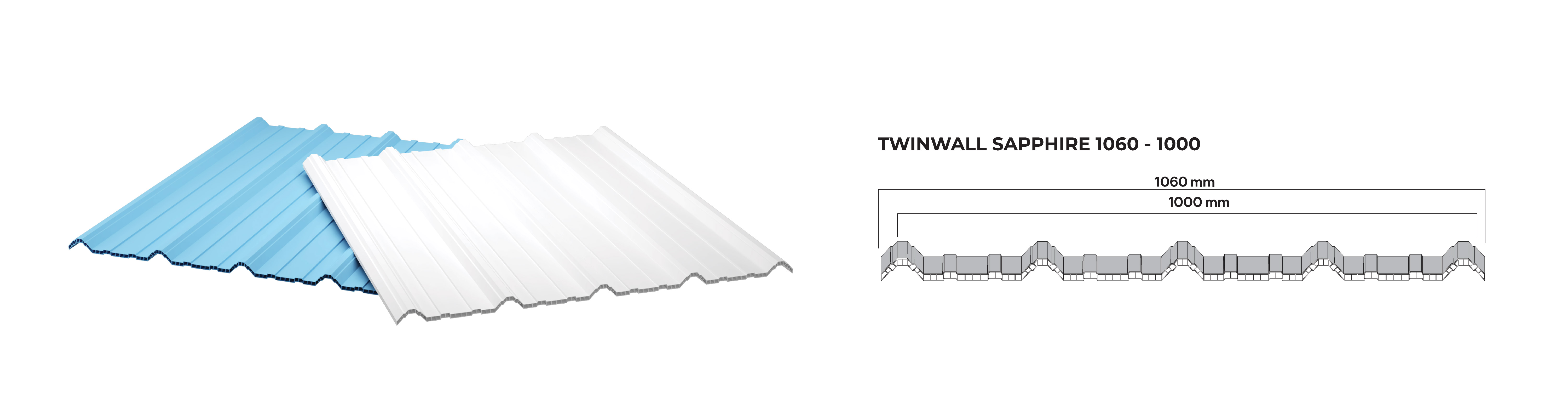 atap upvc roofmaxx twinwall sapphire 1060-1000