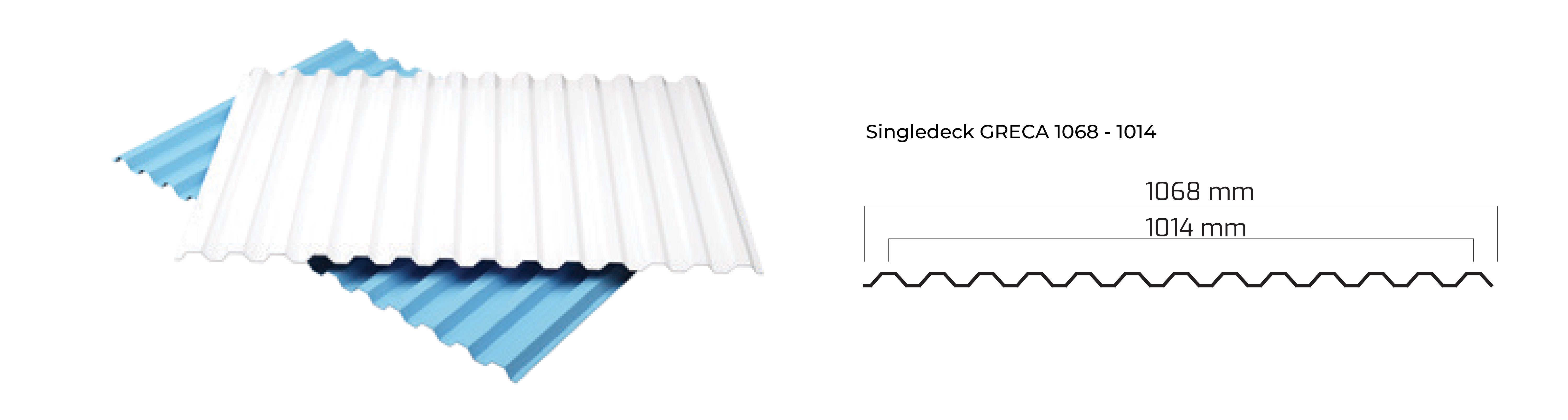 atap upvc roofmaxx singledeck greca 1068-1014