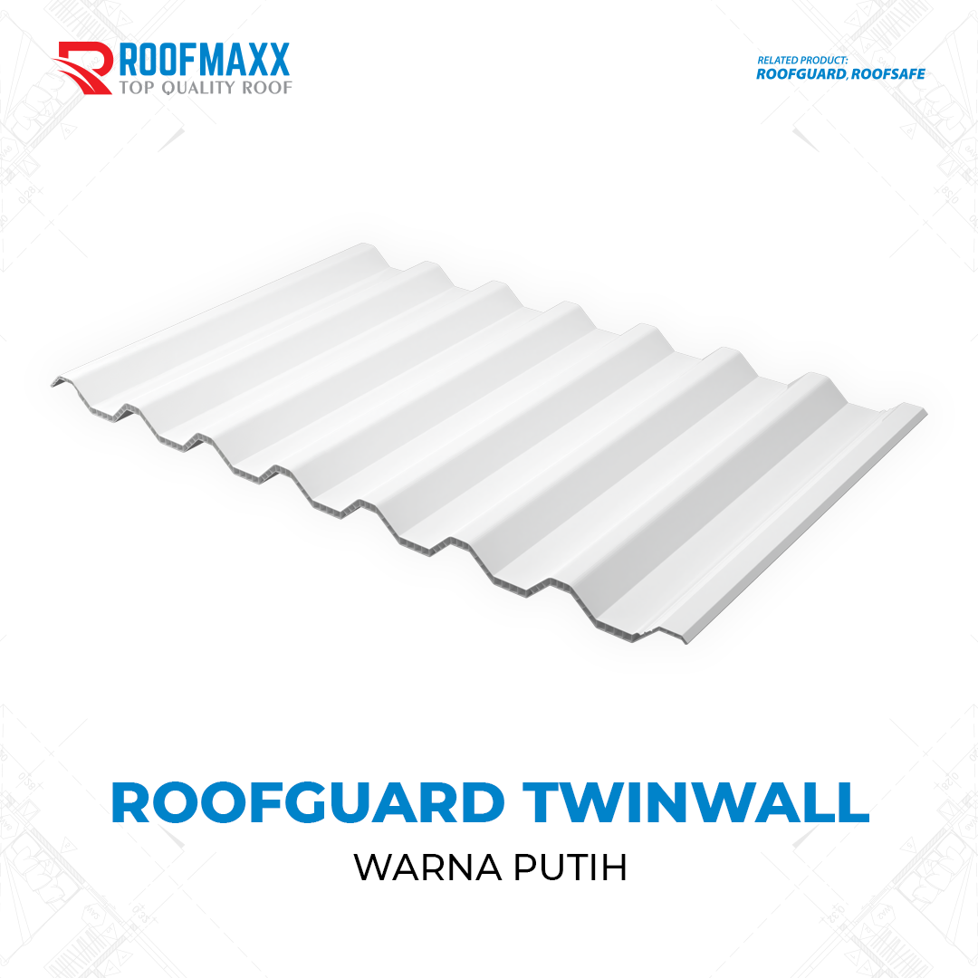 Atap UPVC Roofguard Twinwall Shappire LE 1000mm - Roofmaxx - Gambar 7