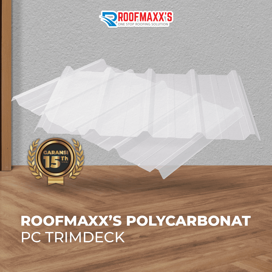 Atap Polycarbonate Trimdeck Clear 1m – Roofmaxx