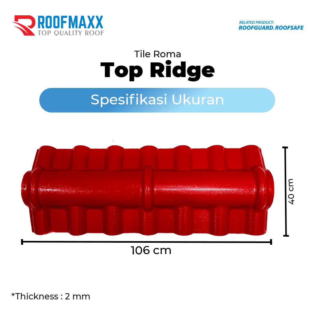 Aksesoris Nok Atap Genteng uPVC Roofmaxx – Terlengkap - Gambar 6